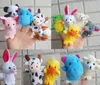 Em estoque unisex brinquedo dedo fantoches dedo animais brinquedos bonitos desenhos animados brinquedos crianças peluche animais brinquedos por000