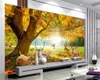 Papier peint Photo personnalisé 3d arbre forestier, wapiti, cerf, papier peint de décoration murale de fond de salon et de chambre à coucher