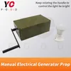 Yopood Manual Electrical Generator Generator Continuez-vous faire tourner la poignée du générateur pour éclairer l'ampoule ou ouvrir l'alimentation de verrouillage électrique6572844