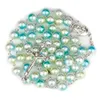 Nuove collane di perle colorate per donne cattoliche cristiane Gesù Rosario collana lunga pendente gioielli religiosi 12 stili7995793