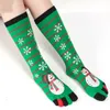 Chaussettes De Noël Xmas Toe Bas Cinq Doigts Chaussettes Hautes Drôle De Bande Dessinée Longue Bonneterie 3D Imprimé Cheville Bonhomme De Neige Calcetines DYP6477