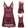 섹시한 Damen Dessous Hohle Spitze Babydoll Reizwasche Unterwasche Nachtwasche Anzug #R43