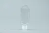Botella recargable de alcohol vacía de 50 ml con gancho para llavero Botella de desinfectante de manos de plástico transparente para viajes SN4238