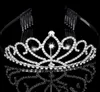 Gelin Tiaras Taçlar ile Rhinestones Gelin Takı Kızlar Akşam Balo Partisi Performans Pageant Kristal Düğün Tiaras Accessori9870250