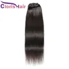 Extensions Full Head 8pcs 120g/Set Straight Malaysian Virgin Clip på förlängningar #2 Darkest Brown Natural Human Hair Weave Clip Ins for Black