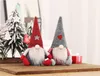 زينة عيد الميلاد سانتا كلوز قلادة مجهولي الهوية دمية القطيفة لعبة طاولة زينة شجرة عيد الميلاد زينة 2 نمط DHL WX9-1704