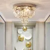 LED Modern Crystal Ceiling Lights Fixture European Luxurious Ceiling Lamps Sweet Home Living Room Indoor Lighting 3 White Color Dimmable