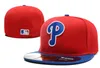 2020 Men039s Phillies w pełnym czarnym kolorze dopasowane płaskie czapki litera logo haftowane czapki Hip Hop Design Baseball Full 8131724