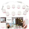 Make-upspiegel Vanity LED-lampen Kit USB-oplaadpoort Cosmetische verlichte make-upspiegels Lamp Verstelbare helderheid lichten4662385