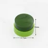 10g green refillable bottles plastic empty makeup jar pot travel face cream cosmetic container free