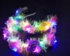 Glow çelenk çiçek bandı yetişkinler light up LED oyuncak bantlar Noel Cadılar Bayramı partisi aydınlık yanıp sönen hairband Sıcak noktalar turist oyuncak