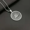 Unique stainless steel men's evil eye masonic charm pendants square compass AG emblem fraternal association pendant necklace jewelry