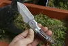 Small Folding Knife Damascus Steel Blade Rosewood Handle EDC Pocket Knives With Wood Box Package