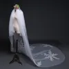 Shinning avorio 3,5 metri lungo treno applique da sposa veli da sposa veli da sposa accessori da sposa veli V326022