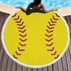 Basquete de beisebol borla redonda toalha de praia de futebol vollyball toalha de banho de poliéster de fibra de secagem rápida de natação banho esportes vestes
