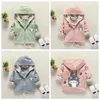 Kids Coat Baby Boy Hooded Windbreaker Girls Dust Coat Jacket Cartoon Zipper Windproof Outwear Teenagers Spring Trench Wind Dust Coat ZYQA557