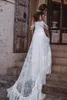 2019 bohemian verão praia vestidos de noiva fora do ombro lace boho vestidos de noiva vintage francês vestido de noiva vestido de noiva