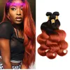 Malaysian Human Virgin Hair Extensions 1B 350 Ombre Color Body Wave Three Bundles 1b/350 Two Tones Color Weaves 10-28inch