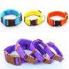 Pet Dog Collar Classic Solid Basic Polyester Nylon Dog Collar med Quick Snap Buckle Pull Rope 7 Colors8016711