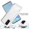 TPU + PC + Akryl Frame Bumper Transparenta Clear Case Fodral för Samsung Galaxy S20 Ultra S10 Plus Not 10 Lite S10e 5g Shock Freof Cover