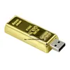 Unidad Flash USB de oro de lingotes de Metal 128GB última barra de diseño USB3.0 unidad Flash 64GB Cle memoria U Stick 4GB 8GB 16GB 32GB Pendrive