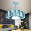Fans New leafless ceiling fan lamp living room lamp ceiling lights chandelier lighting frequency conversion intelligent lighting pendan