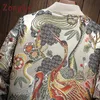 Nakış Bombacı Kış Ceket Erkekler Japon Streetwear Kış Ceketler Marka Ceket M-5XL