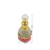 Bouteille de parfum de voyage Portable 15ML verre rechargeable contenant d'huile essentielle de parfum du Moyen-Orient avec cristallites collées