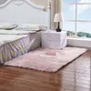 Tapis rectangulaire Super doux en fausse peau de mouton, pour sol de chambre à coucher, en peluche soyeuse, blanc, pour chevet, 3088