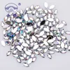 1000PCS Glitter Flatback Horse Eye Rhinestones AB Color 3D Nail Art Strass Loose Decorative Glue On Acrylic Rhinestones S031