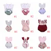 Baby Girls Clothes Kids Lace Bowknot Rompers Summer Patchwork Plaid Triangle Jumpsuits Newborn Sleeveless Onesies Lovely Outfits PY616