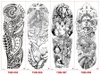 DHL Free Freight Nouveau Full Flower Bras Autocollant De Tatouage Squelettes et Roses Autocollants De Tatouage Temporaire Transfert D'eau Tatouage Manches Body Art