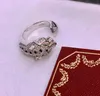 مجوهرات خاتم امرأة PANTH ￈ RE سلسلة الحيوان ليوبارد رئيس حلقة مفتوحة مجوهرات مأدبة الزفاف