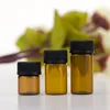 Empty Refillable 1ml 2ml 3ml 5ml Mini Glass Vial Amber Essential Oil Bottles