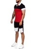 Ensembles de survêtements pour hommes maille tissu respirant hommes 2 pièces chemise à revers + short tenue ensemble de Sport T-shirt d'été pantalon court1