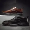 office formal leather brown italian elegant shoes for men Coiffeur wedding dress ayakkabi