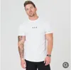 Nouvelle chemise d'été pour hommes coton gym fitness hommes t-shirt marque vêtements sport t-shirt mâle imprimé à manches courtes course t-shirt