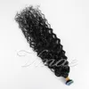 VMAE 11Aインディアンキューティクルアラインド波状vrigin事前に結合したナチュラルカラー100g水波アフロキンキーカーリテープ人間の髪の拡張5080407