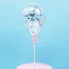 5pcs10pcs 5 pouces mini ballons en latex confettis avec paille pour décorations de gâteau de fête d'anniversaire de mariage fournitures de douche Bady19601638