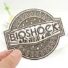 Bioshock jogo ferro bordado em patches para roupas diy roupas listras emblemas adesivos apliques de vestuário atacado