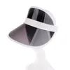 Sommar pvc hatt sol visor parti casual hat klart plast vuxen solskyddsmedel keps utomhus sport hattar kvinnor