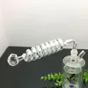 Varmsäljande Transparent 8 Spiral Panna Glas Bongs Glas Rökrör Vattenrör Oljerigg Glasskålar Oljebränning