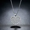Wholesale-zircon brass plated necklace women festival gift bride accessories jewelry mun&love tag heart mesh pendants necklace
