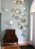 Dekorativa tallrikar kinesisk stil hängsmycke vägg dekoration kreativ keramisk tallrik boende matsal bakgrund