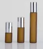 3ml 5ml 10ml Frost Clear Amber Roll On Roller Bottle per oli essenziali Contenitori per deodoranti per bottiglie di profumo ricaricabili