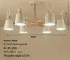 Nordic Moderne Minimalistische gewei Lamp Schaduw Kroonluchter E27 LED Solid Wood Lighting voor Keuken Woonkamer Slaapkamer Studie Hotel Myy