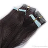Hud väft Virgin Mänskliga hårförlängningar Original Natural Raw Virgin Remy Brasilianska Peruvian Indian Malaysian Tape In Hair Extensions 150g Lot