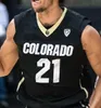 Mit8 2020 Colorado Buffaloes # 5 D'Shawn Schwartz 25 McKinley Wright IV 21 Evan Battey 23 Lucas Siewert Daylen Kountz Maillot rétro or blanc 4XL