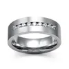 Rostfritt stål diamantringband bröllopsringar sätter förlovningsringar för kvinnor par smycken kvinnor män ringar