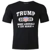 5 Estilos Homens Donald Trump Presidente Camiseta S-3XL Homme O-pescoço Camisas de Manga Curta Pro Trump 2020 T-Shirt de algodão de manga curta impresso T-shirt